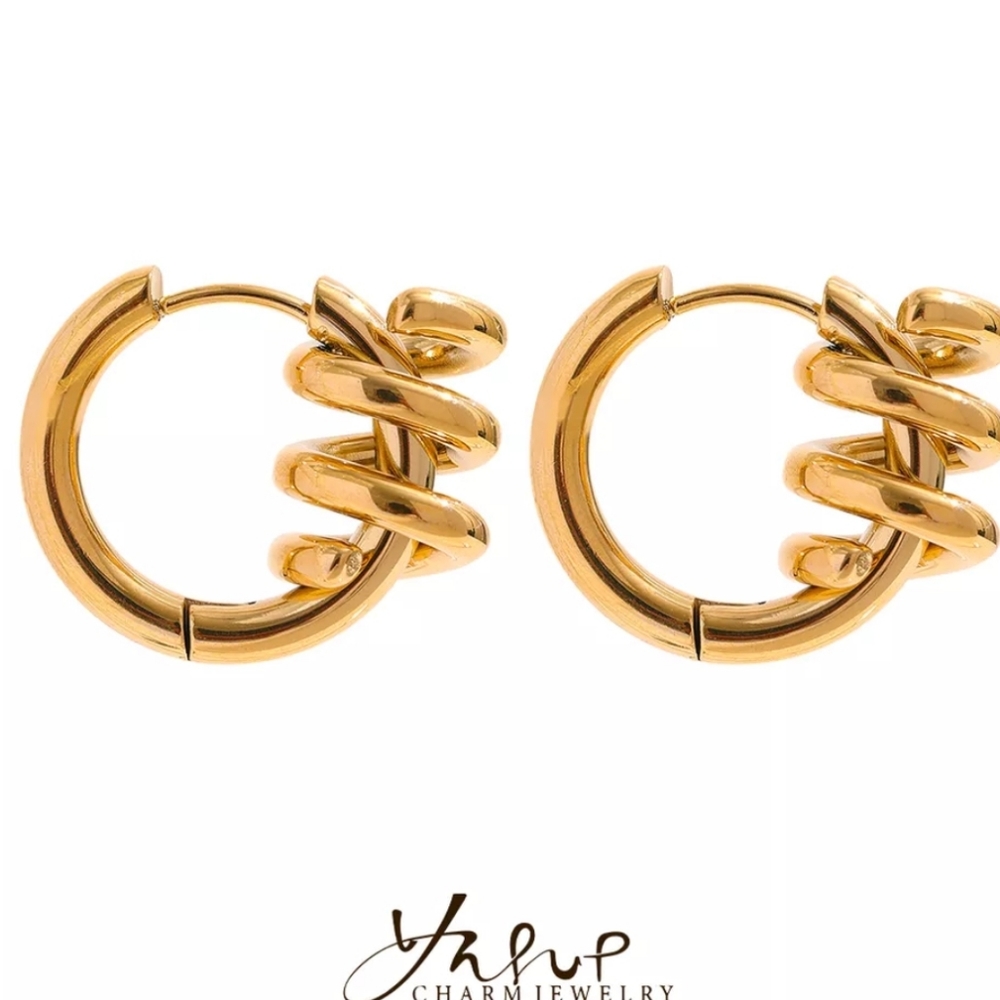 Gold plated earrings